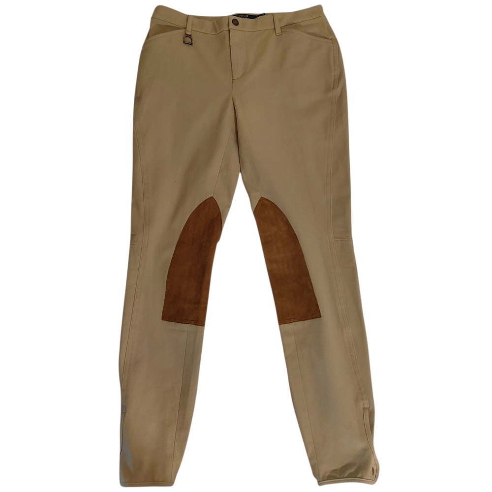 Polo Ralph Lauren Suede Patch Cotton Equestrian Riding Pants